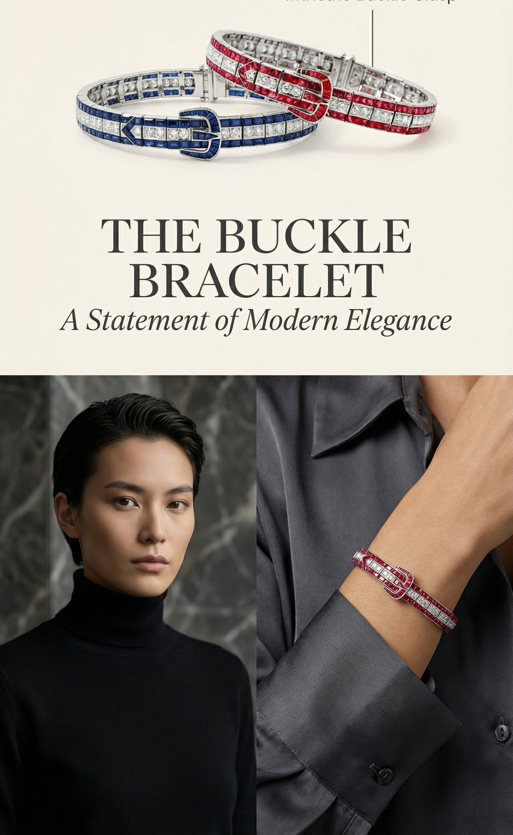 Belt Shape Buckle Unisex Bracelets